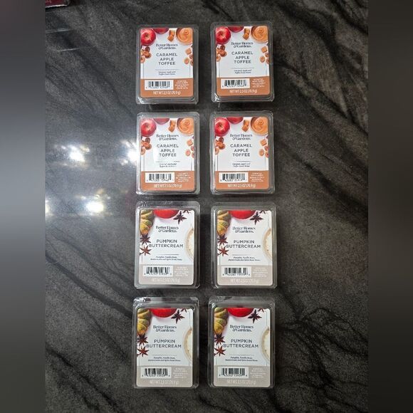 Lot Of 8 Assorted Flavor Wax Melts By Better Homes & Gardens 8 Pks / 2.5 oz Each - Picture 1 of 6